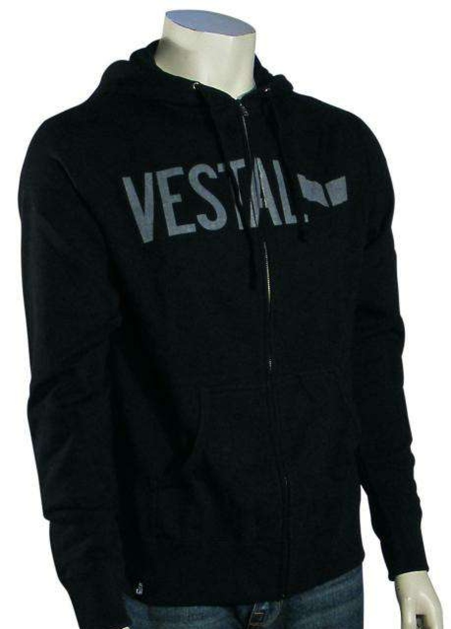 Apparel * | Featured Vestal New Standard Zip Hoody Black