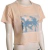 Apparel * | Best Choice Roxy Two Palms Women'S Cropped T-Shirt Coral Reef