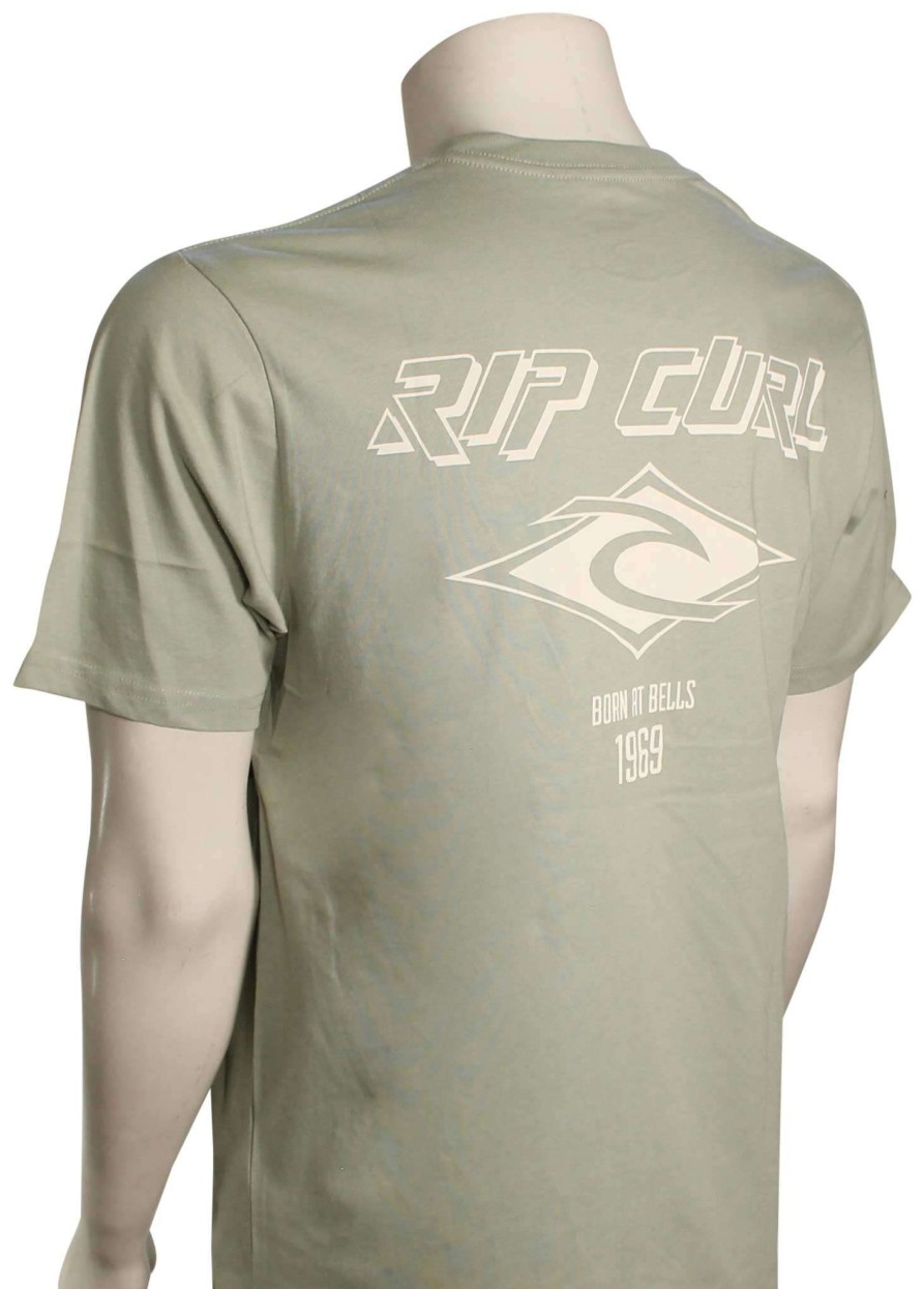 Apparel * | New Threads Rip Curl Fade Out Icon Ss T-Shirt Sage