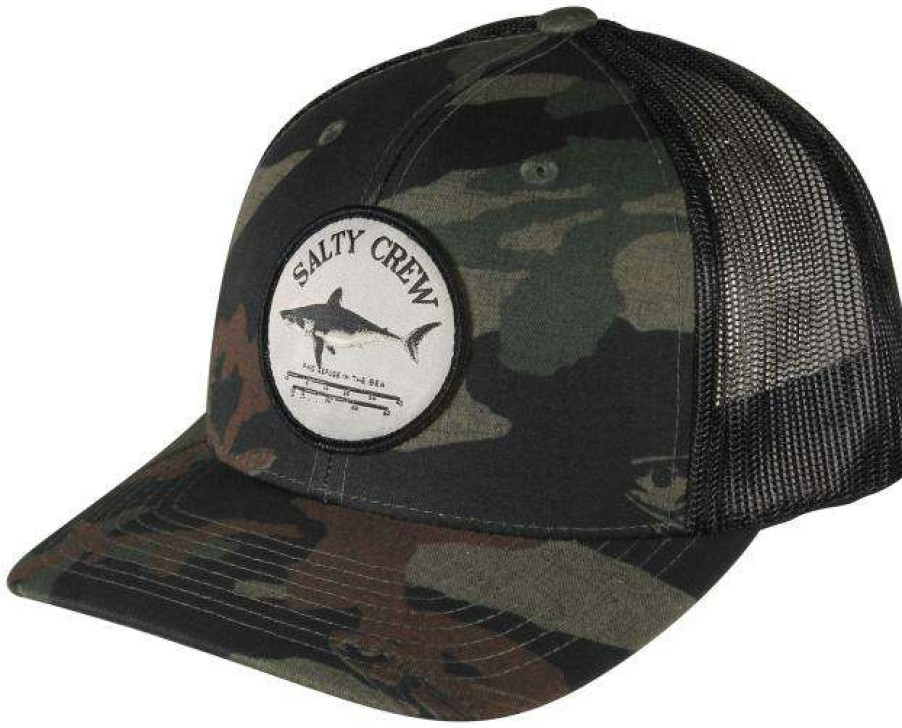 Apparel * | Best Choice Salty Crew Bruce Retro Trucker Hat Salty Camo