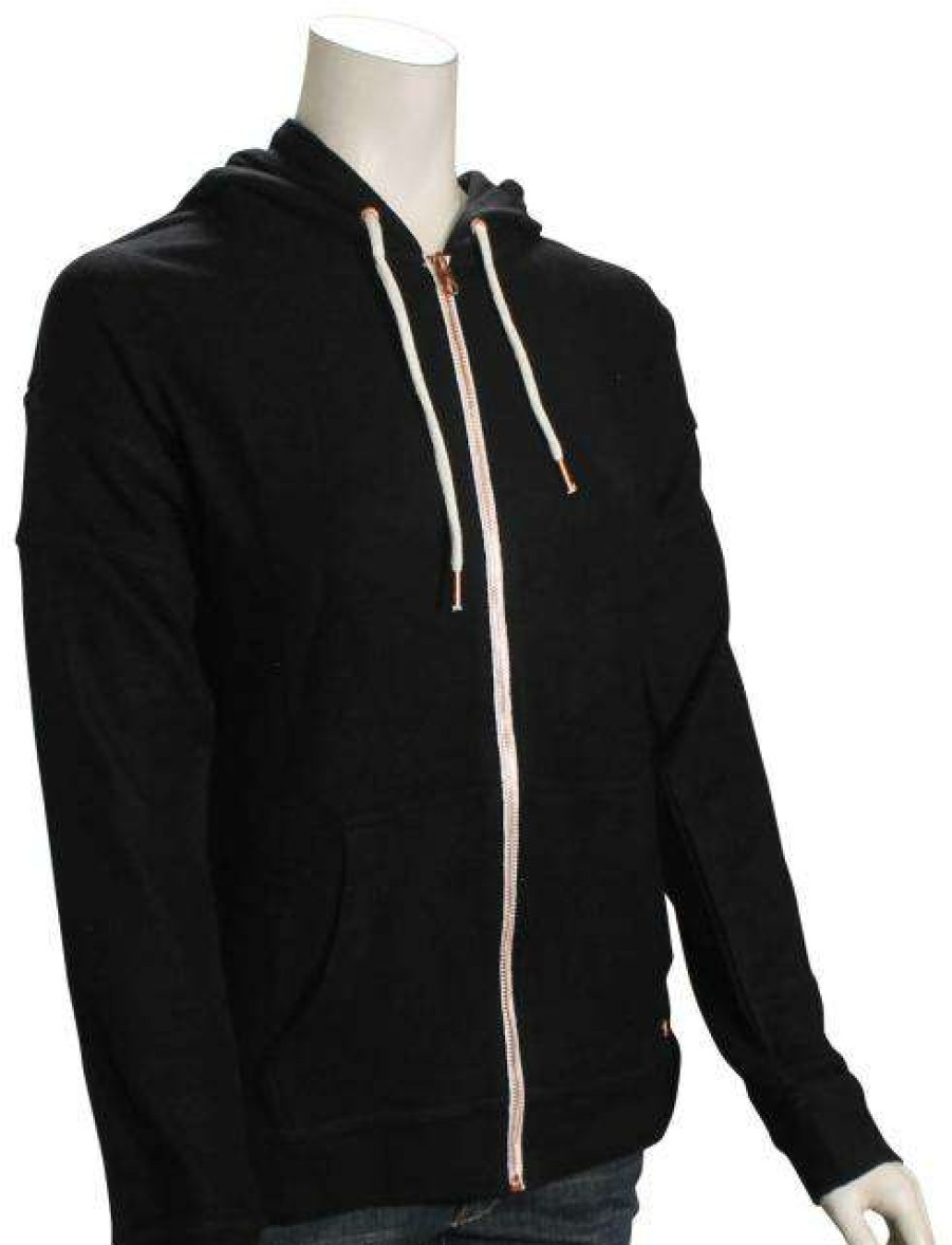 Apparel * | Promotion Volcom Lived In Lounge Women'S Zip Hoody Black