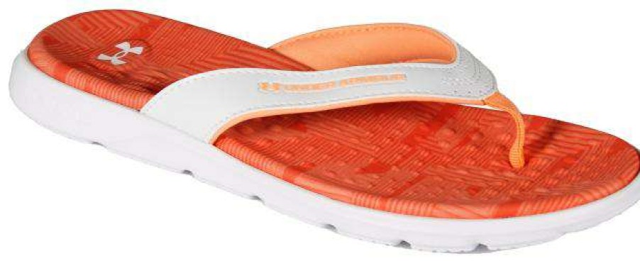 Footwear * | Flash Sale Under Armour Ignite Pro Graphic Marbella Sandal White / Orange