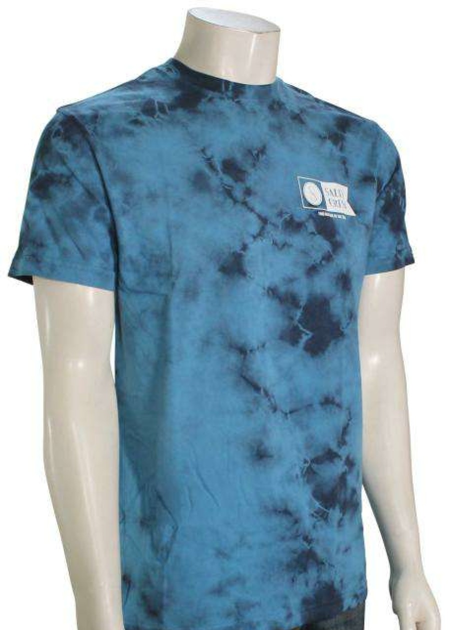 Apparel * | Sale Salty Crew Alpha Tie Dye Premium T-Shirt Blue