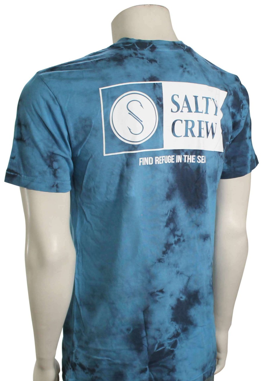 Apparel * | Sale Salty Crew Alpha Tie Dye Premium T-Shirt Blue