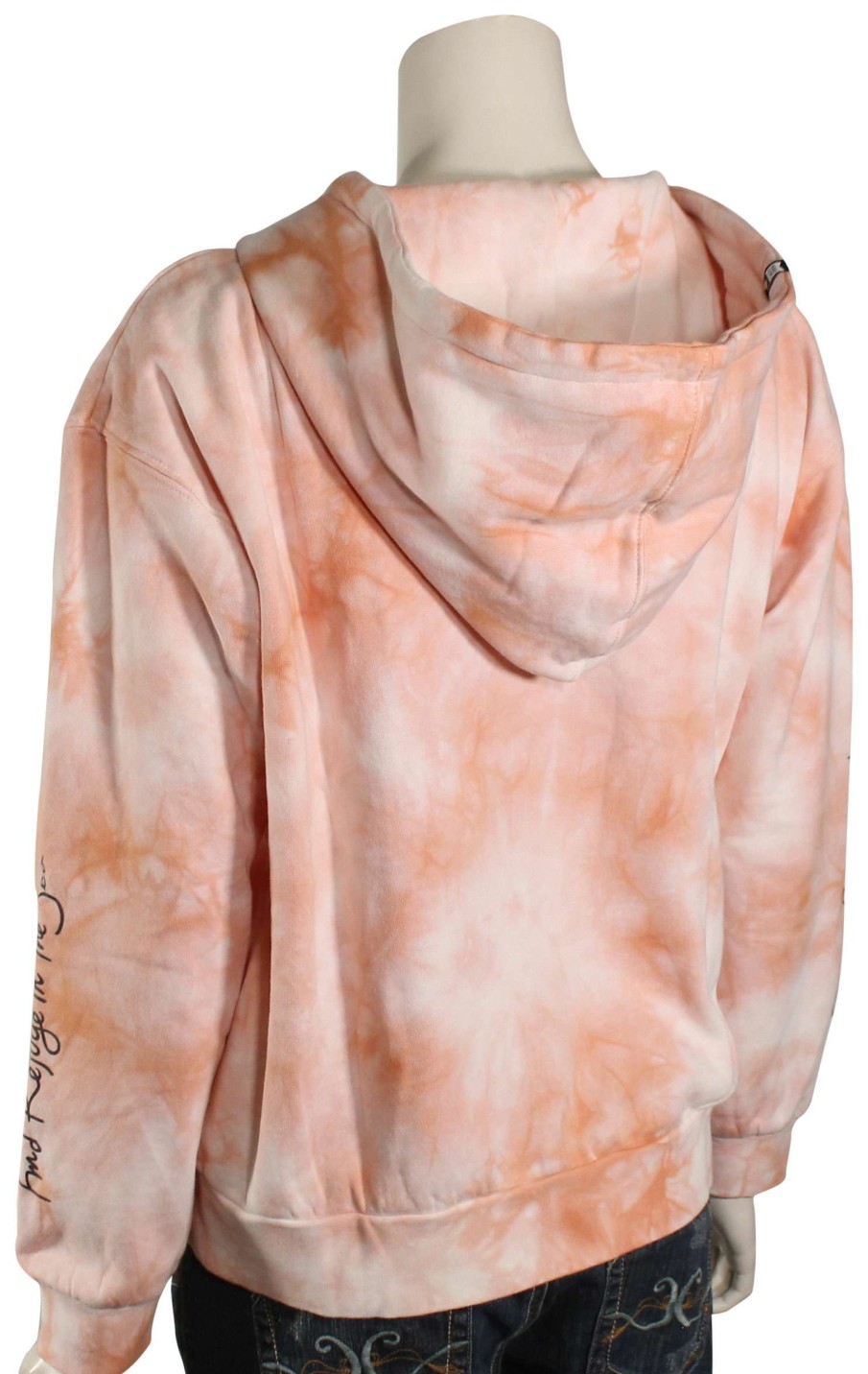 Apparel * | Crazy Deals Salty Crew Alpha Zip Women'S Hoody Peach Tie Dye