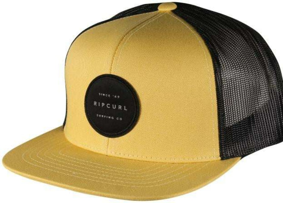 Apparel * | Outlet Sale Rip Curl Routine Trucker Hat Light Yellow