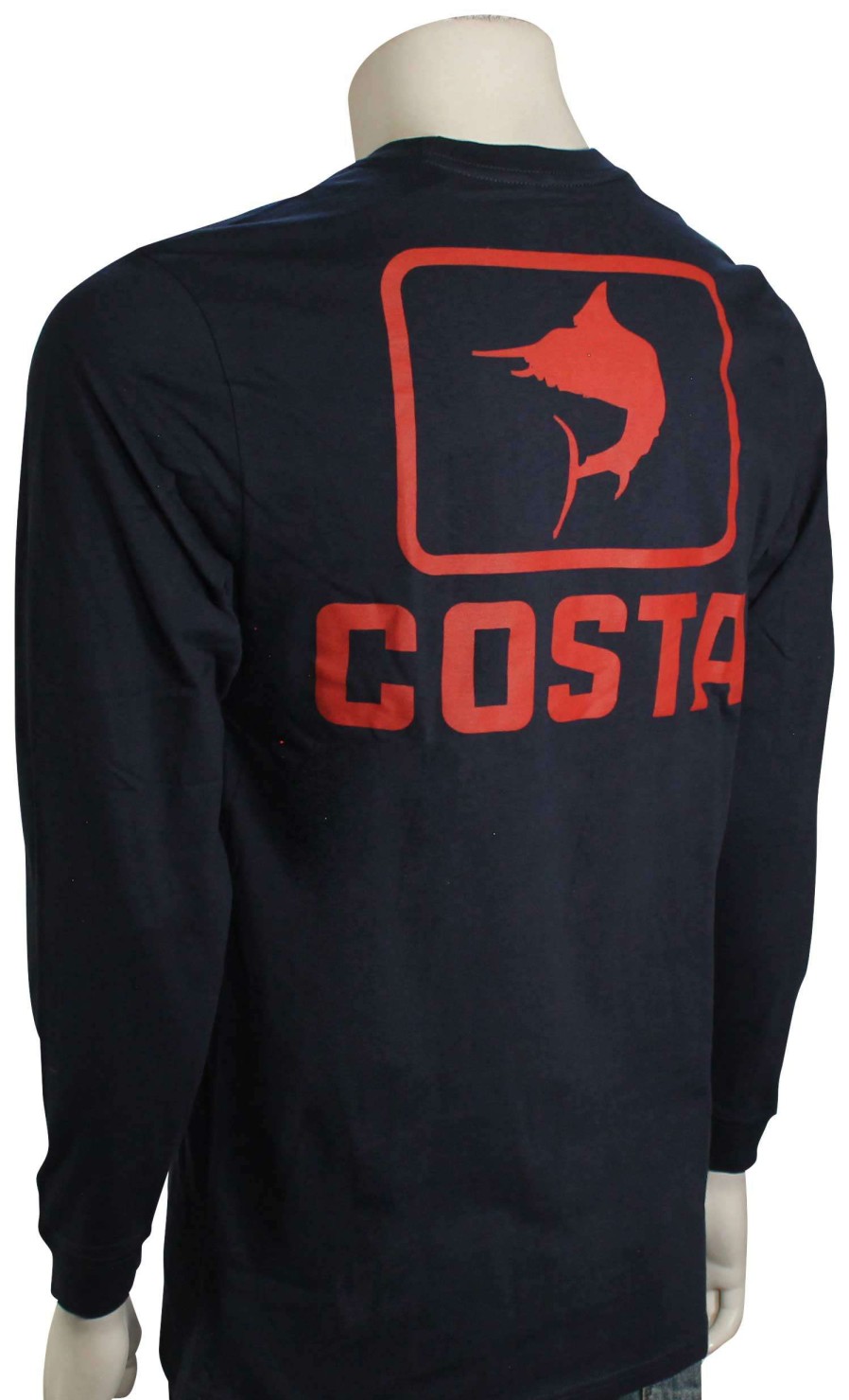 Apparel * | Latest Costa Emblem Marlin Ls T-Shirt Navy