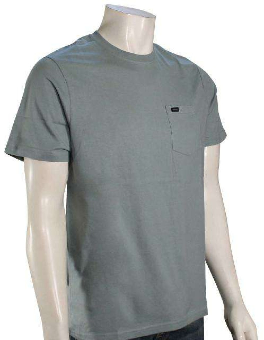 Apparel * | Excellent Rip Curl Plain Pocket T-Shirt Mineral Blue